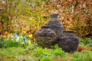 a lovely set of 3 slate garden sculptures in autumn